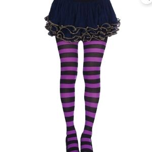 Purple and Black Adult Tights